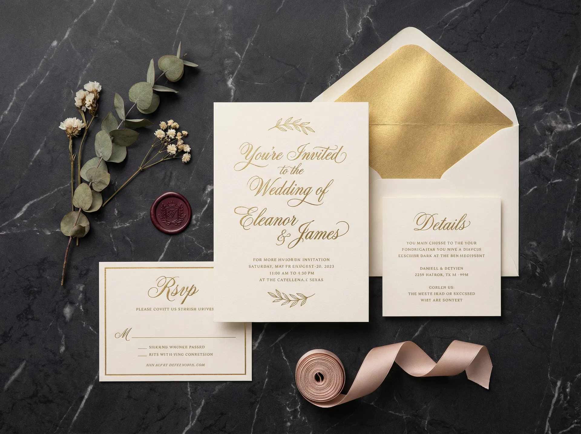 Custom wedding invitation suite by Anna99 Book